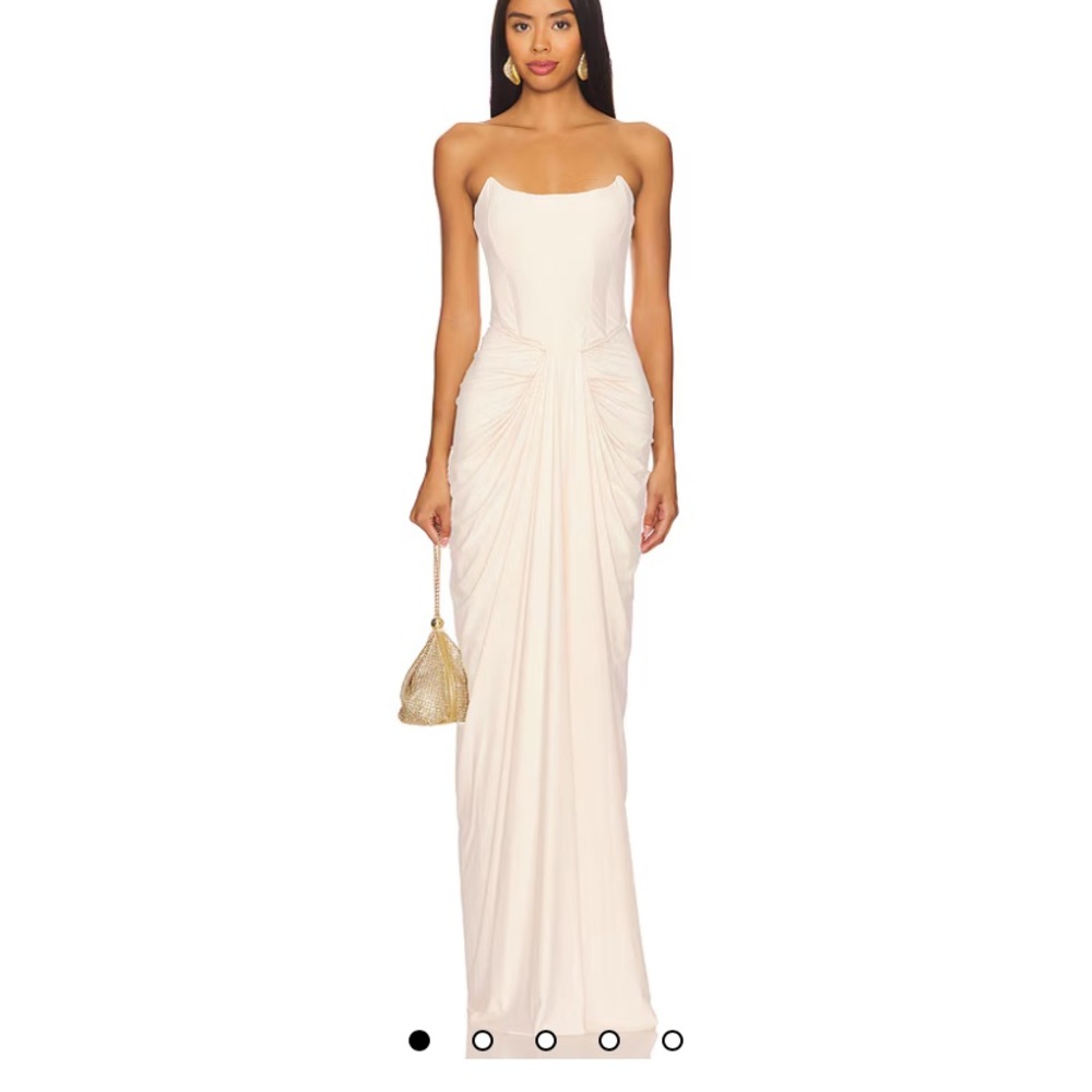 Pearl Gown in Off White Deme by Gabriella